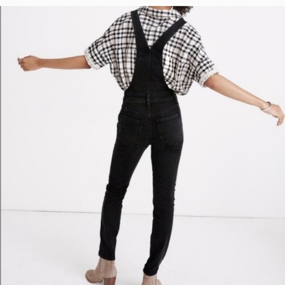 Madewell Black Jeans Overalls Size M - Picture 2 of 12